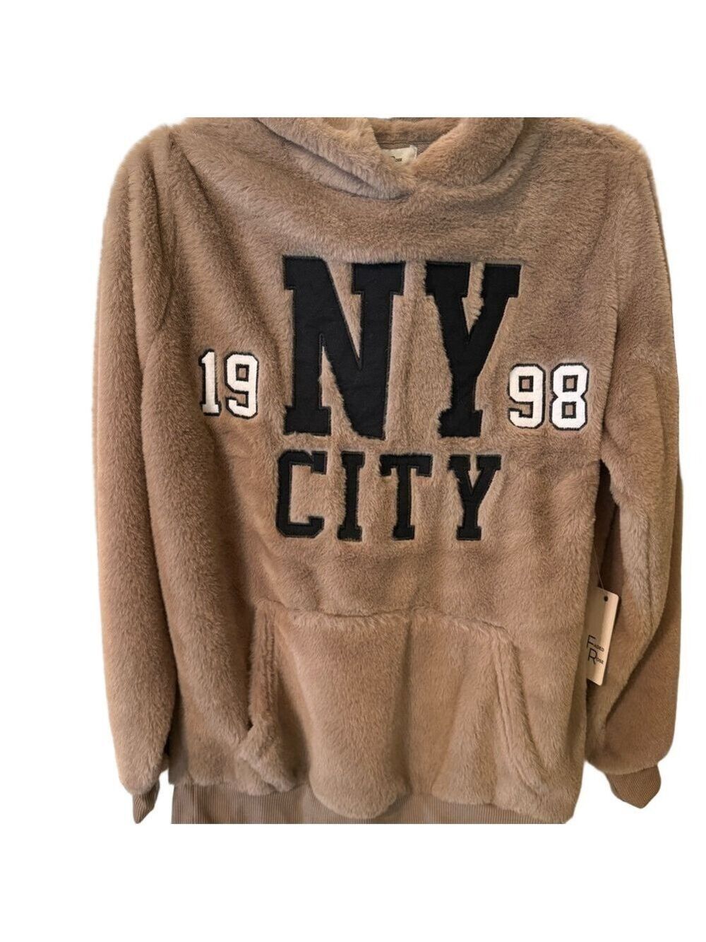 Tan Collegiate Style Hoodie Sweatshirt NWT